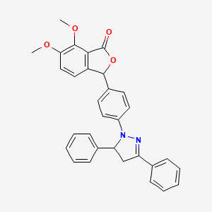 3-[4-(3,5-diphenyl-4,5-dihydro-1H-pyrazol-1-yl)phenyl]-6,7-dimethoxy-1(3H)-isobenzofuranone