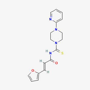 (2E)-3-(furan-2-yl)-N-{[4-(pyridin-2-yl)piperazin-1-yl]carbonothioyl}prop-2-enamide