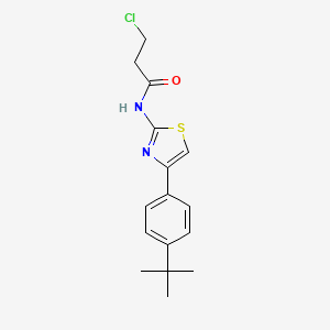 N-[4-(4-tert-butylphenyl)-1,3-thiazol-2-yl]-3-chloropropanamide