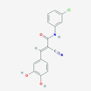 molecular formula C16H11ClN2O3 B10899179 (2E)-N-(3-chlorophenyl)-2-cyano-3-(3,4-dihydroxyphenyl)prop-2-enamide 