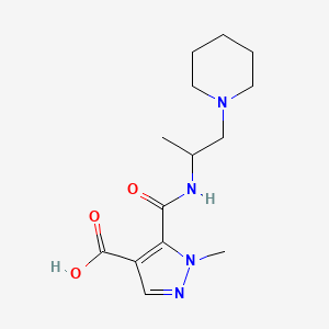 1-methyl-5-{[1-(piperidin-1-yl)propan-2-yl]carbamoyl}-1H-pyrazole-4-carboxylic acid