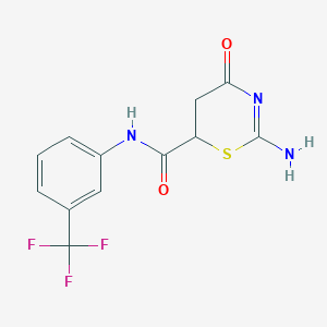 2-amino-4-oxo-N-[3-(trifluoromethyl)phenyl]-5,6-dihydro-1,3-thiazine-6-carboxamide