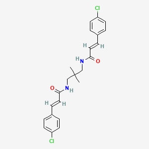 molecular formula C23H24Cl2N2O2 B10899196 (2E,2'E)-N,N'-(2,2-dimethylpropane-1,3-diyl)bis[3-(4-chlorophenyl)prop-2-enamide] 