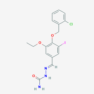 (2E)-2-{4-[(2-chlorobenzyl)oxy]-3-ethoxy-5-iodobenzylidene}hydrazinecarboxamide