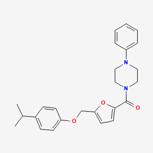 (4-Phenylpiperazin-1-yl)(5-{[4-(propan-2-yl)phenoxy]methyl}furan-2-yl)methanone