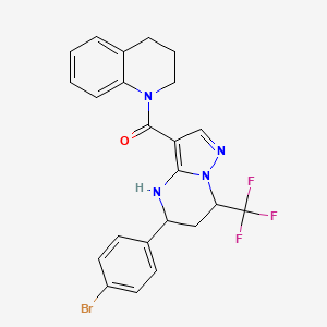 [5-(4-Bromophenyl)-7-(trifluoromethyl)-4,5,6,7-tetrahydropyrazolo[1,5-A]pyrimidin-3-YL][3,4-dihydro-1(2H)-quinolinyl]methanone