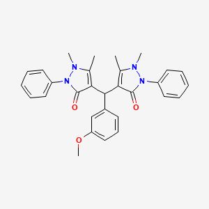 4,4'-[(3-methoxyphenyl)methanediyl]bis(1,5-dimethyl-2-phenyl-1,2-dihydro-3H-pyrazol-3-one)