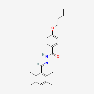 molecular formula C22H28N2O2 B10899324 4-butoxy-N'-[(E)-(2,3,5,6-tetramethylphenyl)methylidene]benzohydrazide 