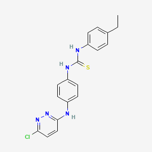 1-{4-[(6-Chloropyridazin-3-yl)amino]phenyl}-3-(4-ethylphenyl)thiourea