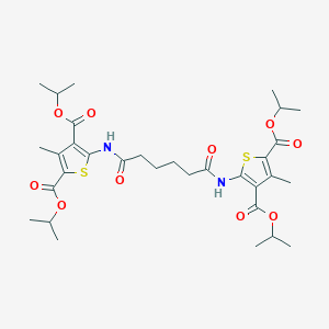 Diisopropyl 5-[(6-{[3,5-bis(isopropoxycarbonyl)-4-methyl-2-thienyl]amino}-6-oxohexanoyl)amino]-3-methyl-2,4-thiophenedicarboxylate