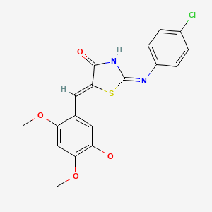 (2E,5Z)-2-[(4-chlorophenyl)imino]-5-(2,4,5-trimethoxybenzylidene)-1,3-thiazolidin-4-one