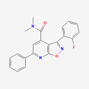 molecular formula C21H16FN3O2 B10899358 3-(2-fluorophenyl)-N,N-dimethyl-6-phenyl[1,2]oxazolo[5,4-b]pyridine-4-carboxamide 