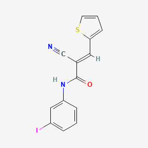 (2E)-2-cyano-N-(3-iodophenyl)-3-(thiophen-2-yl)prop-2-enamide