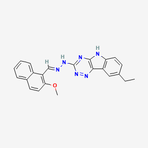 8-ethyl-3-{(2E)-2-[(2-methoxynaphthalen-1-yl)methylidene]hydrazinyl}-5H-[1,2,4]triazino[5,6-b]indole