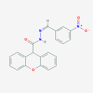 molecular formula C21H15N3O4 B10899406 N'-[(Z)-(3-nitrophenyl)methylidene]-9H-xanthene-9-carbohydrazide 