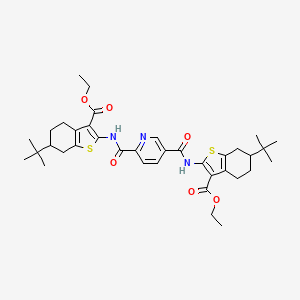 Diethyl 2,2'-[pyridine-2,5-diylbis(carbonylimino)]bis(6-tert-butyl-4,5,6,7-tetrahydro-1-benzothiophene-3-carboxylate)