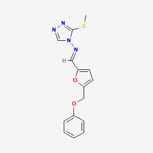 3-(methylsulfanyl)-N-{(E)-[5-(phenoxymethyl)furan-2-yl]methylidene}-4H-1,2,4-triazol-4-amine