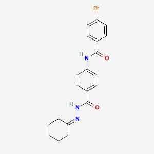 4-bromo-N-{4-[(2-cyclohexylidenehydrazinyl)carbonyl]phenyl}benzamide