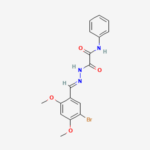 2-[(2E)-2-(5-bromo-2,4-dimethoxybenzylidene)hydrazinyl]-2-oxo-N-phenylacetamide