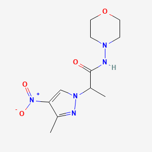 2-(3-Methyl-4-nitro-1H-pyrazol-1-YL)-N~1~-morpholinopropanamide