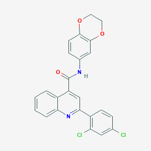 2-(2,4-dichlorophenyl)-N-(2,3-dihydro-1,4-benzodioxin-6-yl)quinoline-4-carboxamide