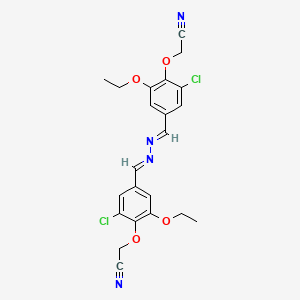 2,2'-{(1E,2E)-hydrazine-1,2-diylidenebis[(E)methylylidene(2-chloro-6-ethoxybenzene-4,1-diyl)oxy]}diacetonitrile