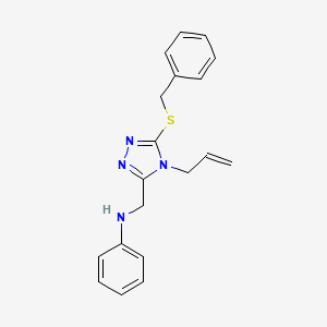 N-{[5-(benzylsulfanyl)-4-(prop-2-en-1-yl)-4H-1,2,4-triazol-3-yl]methyl}aniline