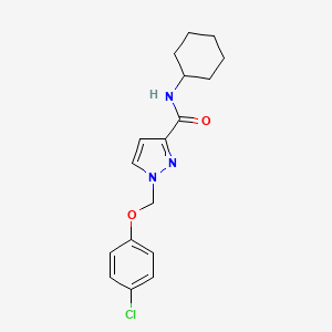 1-[(4-chlorophenoxy)methyl]-N-cyclohexyl-1H-pyrazole-3-carboxamide