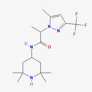 2-[5-methyl-3-(trifluoromethyl)-1H-pyrazol-1-yl]-N-(2,2,6,6-tetramethylpiperidin-4-yl)propanamide