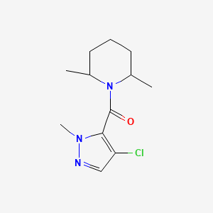 (4-chloro-1-methyl-1H-pyrazol-5-yl)(2,6-dimethylpiperidin-1-yl)methanone