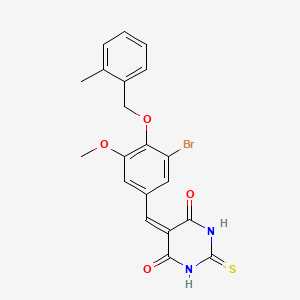 5-{3-bromo-5-methoxy-4-[(2-methylbenzyl)oxy]benzylidene}-2-thioxodihydropyrimidine-4,6(1H,5H)-dione