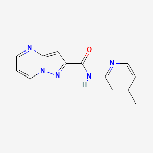 molecular formula C13H11N5O B10899609 N-(4-methylpyridin-2-yl)pyrazolo[1,5-a]pyrimidine-2-carboxamide 