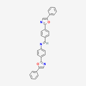 4-(5-phenyl-1,3-oxazol-2-yl)-N-{(E)-[4-(5-phenyl-1,3-oxazol-2-yl)phenyl]methylidene}aniline