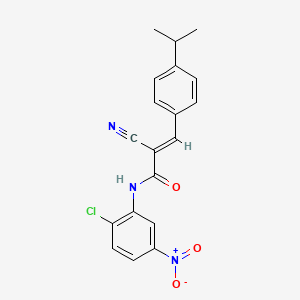 (2E)-N-(2-chloro-5-nitrophenyl)-2-cyano-3-[4-(propan-2-yl)phenyl]prop-2-enamide