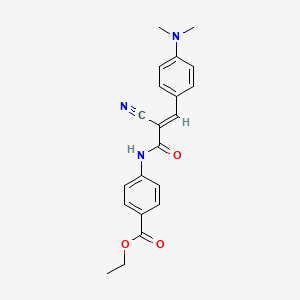 ethyl 4-({(2E)-2-cyano-3-[4-(dimethylamino)phenyl]prop-2-enoyl}amino)benzoate