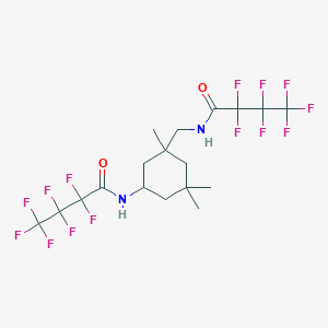 molecular formula C18H20F14N2O2 B10899692 2,2,3,3,4,4,4-heptafluoro-N-(3-{[(2,2,3,3,4,4,4-heptafluorobutanoyl)amino]methyl}-3,5,5-trimethylcyclohexyl)butanamide 