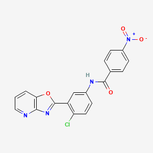 N-[4-chloro-3-([1,3]oxazolo[4,5-b]pyridin-2-yl)phenyl]-4-nitrobenzamide