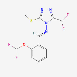 N-{(E)-[2-(difluoromethoxy)phenyl]methylidene}-3-(difluoromethyl)-5-(methylsulfanyl)-4H-1,2,4-triazol-4-amine