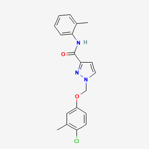 1-[(4-chloro-3-methylphenoxy)methyl]-N-(2-methylphenyl)-1H-pyrazole-3-carboxamide