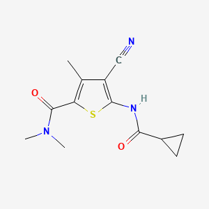 4-cyano-5-[(cyclopropylcarbonyl)amino]-N,N,3-trimethylthiophene-2-carboxamide