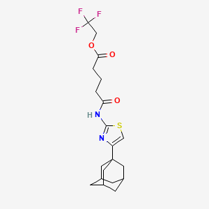 2,2,2-Trifluoroethyl 5-{[4-(1-adamantyl)-1,3-thiazol-2-YL]amino}-5-oxopentanoate