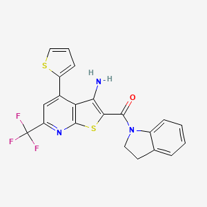 [3-Amino-4-(2-thienyl)-6-(trifluoromethyl)thieno[2,3-B]pyridin-2-YL](2,3-dihydro-1H-indol-1-YL)methanone