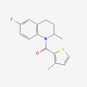 (6-fluoro-2-methyl-3,4-dihydroquinolin-1(2H)-yl)(3-methylthiophen-2-yl)methanone