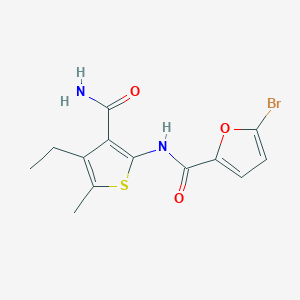 molecular formula C13H13BrN2O3S B10899769 5-bromo-N-(3-carbamoyl-4-ethyl-5-methylthiophen-2-yl)furan-2-carboxamide 