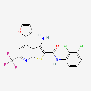 3-amino-N-(2,3-dichlorophenyl)-4-(furan-2-yl)-6-(trifluoromethyl)thieno[2,3-b]pyridine-2-carboxamide