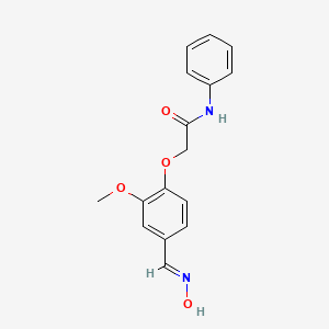 molecular formula C16H16N2O4 B10899808 2-{4-[(E)-(hydroxyimino)methyl]-2-methoxyphenoxy}-N-phenylacetamide 