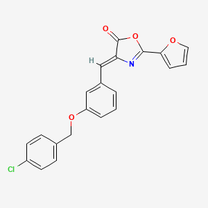 (4Z)-4-{3-[(4-chlorobenzyl)oxy]benzylidene}-2-(furan-2-yl)-1,3-oxazol-5(4H)-one