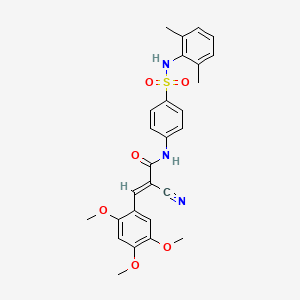 (2E)-2-cyano-N-{4-[(2,6-dimethylphenyl)sulfamoyl]phenyl}-3-(2,4,5-trimethoxyphenyl)prop-2-enamide