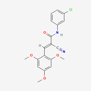 molecular formula C19H17ClN2O4 B10899825 (2E)-N-(3-chlorophenyl)-2-cyano-3-(2,4,6-trimethoxyphenyl)prop-2-enamide 