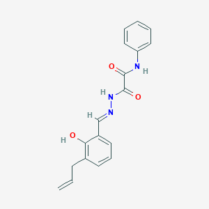 molecular formula C18H17N3O3 B10899835 2-[(2E)-2-(3-allyl-2-hydroxybenzylidene)hydrazino]-2-oxo-N-phenylacetamide 